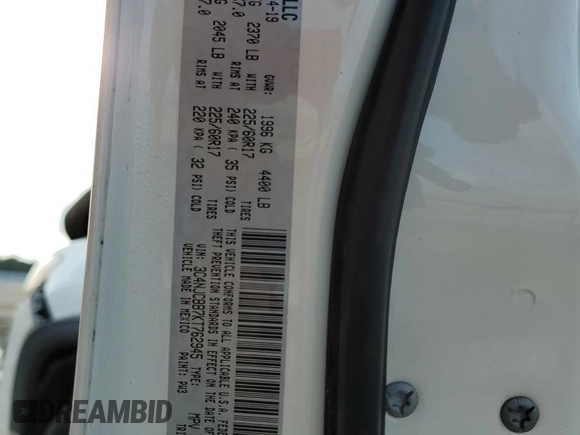 2019 Jeep Compass Latitude with VIN 3C4NJCBB7KT762945, listed as a Copart auction lot 55917165 with 100,854 mi miles and Salvage title. Bid and sale history available at DreamBid. Image 13.