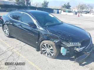 2017 Acura TLX w/Technology Pkg with VIN 19UUB1F59HA002325, listed as a IAAI auction lot 41666427 with 105,730 mi miles. Bid and sale history available at carsss.com. Image 1.