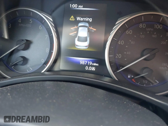 2014 Infiniti Q50 Sport with VIN JN1BV7AP4EM670443, listed as a IAAI auction lot 41801219 with 98,719 mi miles and . Bid and sale history available at DreamBid. Image 7.
