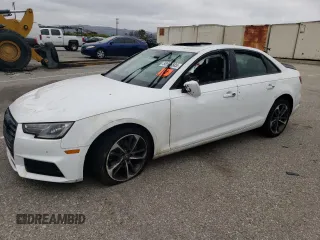 2019 Audi A4 Premium z VIN WAUGMAF48KN022317, wystawiony jako Copart lot #58565585 z przebiegiem Nie podano mil oraz Szkoda całkowita • Salvage title. Historia ofert i sprzedaży dostępna na DreamBid. Obrazek 1.