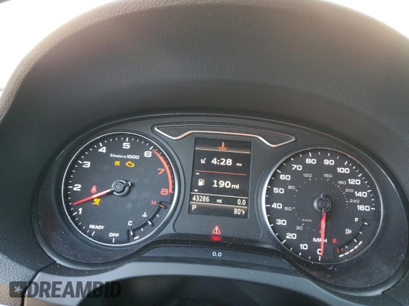 2016 Audi A3 1.8T Premium Plus with VIN WAUC7GFF5G1012126, listed as a Copart auction lot 75091843 with 43,286 mi miles. Bid and sale history available at carsss.com. Image 9.