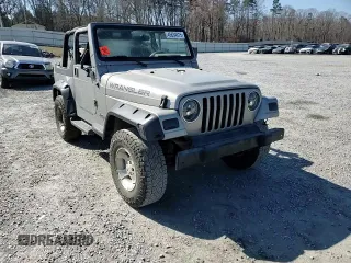 2001 Jeep Wrangler SE with VIN 1J4FA29P21P329675, listed as a Copart auction lot 45634015 with 191,625 mi miles and Salvage Title. Bid and sale history available at carsss.com. Image 11.