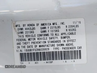 2017 Acura TLX Technology with VIN 19UUB1F52HA006829, listed as a IAAI auction lot 41887438 with 130,101 mi miles and . Bid and sale history available at DreamBid. Image 9.