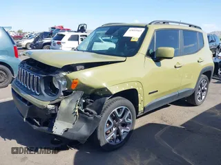 2015 Jeep Renegade Latitude with VIN ZACCJBBT7FPB35993, listed as a IAAI auction lot 42055165 with 65,413 mi miles. Bid and sale history available at carsss.com. Image 2.