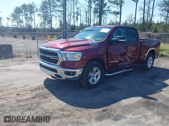 2022 Ram 1500 Big Horn with VIN 1C6RREBG2NN329109, listed as a IAAI auction lot 41675039 with 62,732 mi miles and . Bid and sale history available at DreamBid. Image 2.