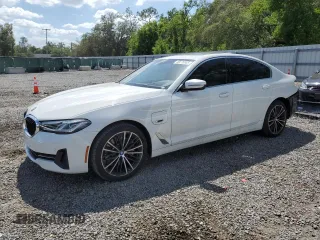 2023 BMW 5 Series 530e with VIN WBA13AG03PCL74146, listed as a Copart auction lot 50576685 with 41,163 mi miles and Salvage title. Bid and sale history available at DreamBid. Image 1.