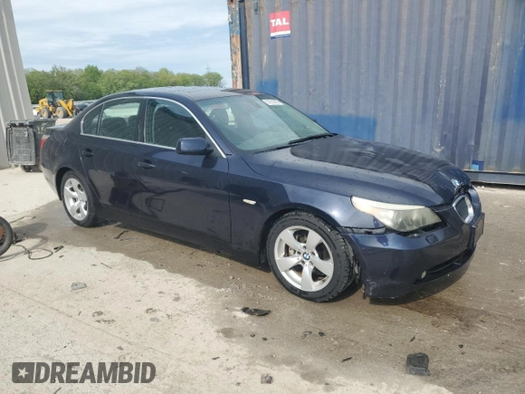 2004 BMW 5 Series 530i with VIN WBANA735X4B065254, listed as a Copart auction lot 57613795 with 201,959 mi miles and Non repairable. Bid and sale history available at DreamBid. Image 4.