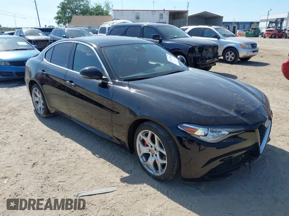2021 Alfa Romeo Giulia Ti Sport with VIN ZARFAMBN2M7649941, listed as a IAAI auction lot 41912686 with 77,626 mi miles and . Bid and sale history available at DreamBid. Image 1.