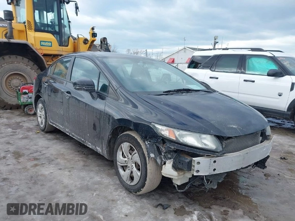 2015 Honda Civic LX with VIN 2HGFB2F50FH502578, listed as a IAAI auction lot 41417830 with 183,137 mi miles and . Bid and sale history available at DreamBid. Image 1.