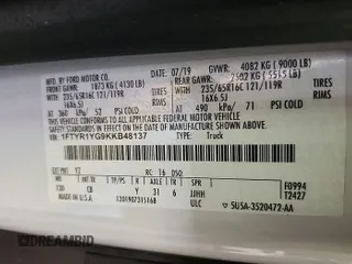 2019 Ford Transit with VIN 1FTYR1YG9KKB48137, listed as a IAAI auction lot 42723318 with 114,994 mi miles and . Bid and sale history available at DreamBid. Image 14.
