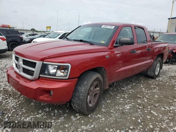 2010 Dodge Dakota SXT with VIN 1D7CW3GP8AS230686, listed as a Copart auction lot 65687704 with 110,017 mi miles and Salvage Title. Bid and sale history available at carsss.com. Image 1.