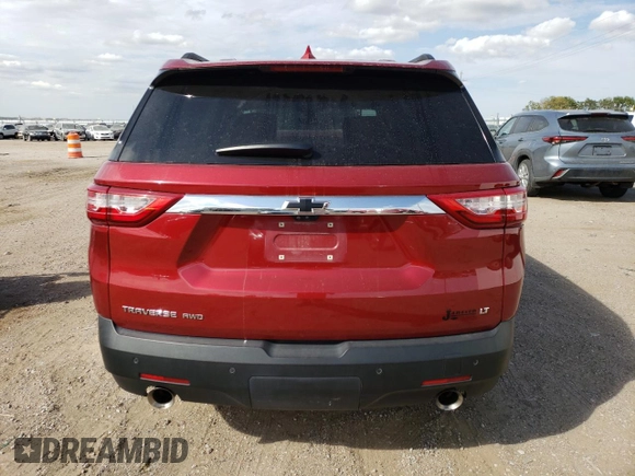 2021 Chevrolet Traverse LT Leather with VIN 1GNEVHKW3MJ164180, listed as a Copart auction lot 71749514 with 36,650 mi miles and Salvage Title. Bid and sale history available at carsss.com. Image 6.