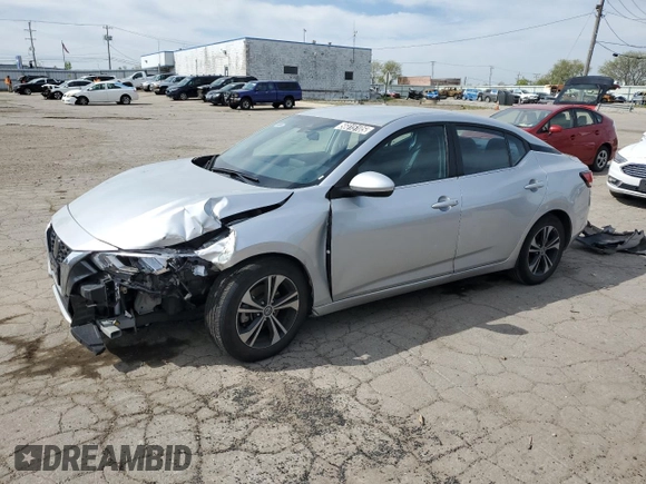 2023 Nissan Sentra SV z VIN 3N1AB8CV9PY278371, wystawiony jako Copart lot #56015105 z przebiegiem 57 421 mil mil oraz Szkoda całkowita • Salvage title. Historia ofert i sprzedaży dostępna na DreamBid. Obrazek 1.