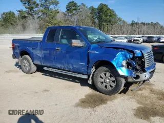 2012 Ford F-150 XL with VIN 1FTFX1ET5CFB49911, listed as a Copart auction lot 43584275 with 73,118 mi miles and Salvage Title. Bid and sale history available at carsss.com. Image 4.