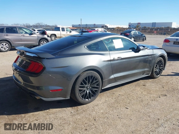 2019 Ford Mustang GT with VIN 1FA6P8CF4K5176680, listed as a IAAI auction lot 41485516 with 59,278 mi miles and . Bid and sale history available at DreamBid. Image 4.