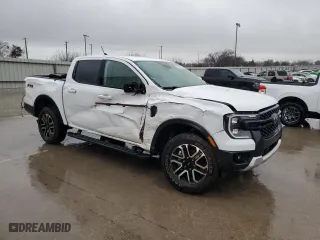 2024 Ford Ranger LARIAT with VIN 1FTER4KH0RLE32959, listed as a Copart auction lot 85358994 with 8,880 mi miles and Salvage Title. Bid and sale history available at carsss.com. Image 4.