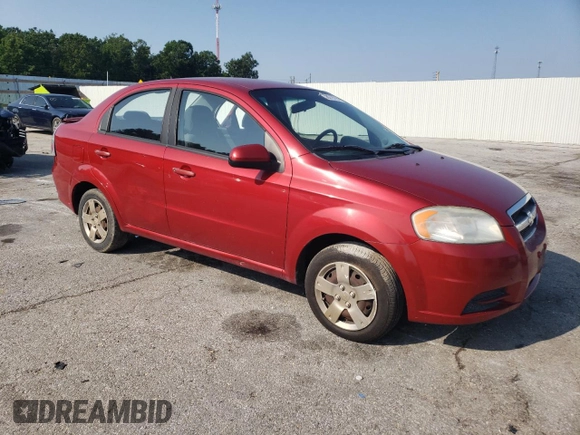 2010 Chevrolet Aveo 1LT with VIN KL1TD5DEXAB118316, listed as a Copart auction lot 58219795 with 63,305 mi miles and Salvage title. Bid and sale history available at DreamBid. Image 4.