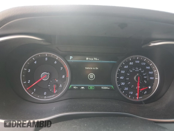 2020 Genesis G70 3.3T with VIN KMTG34LE8LU051166, listed as a Copart auction lot 70537264 with 15,304 mi miles and Salvage Title. Bid and sale history available at carsss.com. Image 9.