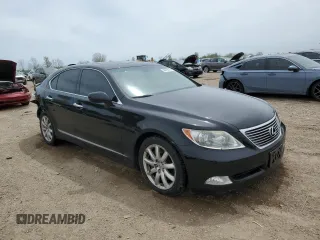 2009 Lexus LS 460 with VIN JTHCL46F195002703, listed as a Copart auction lot 54679515 with 222,391 mi miles and Salvage title. Bid and sale history available at DreamBid. Image 4.