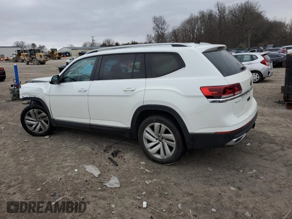 2021 Volkswagen Atlas SEL with VIN 1V2ER2CA5MC504333, listed as a Copart auction lot 43385145 with 47,437 mi miles and Salvage title. Bid and sale history available at DreamBid. Image 2.