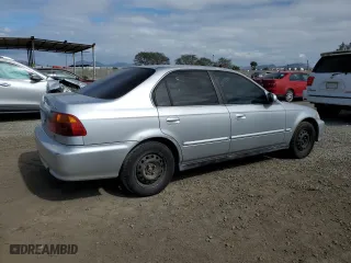 1999 Honda Civic EX with VIN 1HGEJ8649XL023265, listed as a Copart auction lot 53534445 with 265,017 mi miles and Clean Title. Bid and sale history available at carsss.com. Image 3.