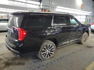 2021 GMC Yukon Denali with VIN 1GKS2DKLXMR272501, listed as a Copart auction lot 44504375 with 59,262 mi miles and Salvage Title. Bid and sale history available at carsss.com. Image 3.