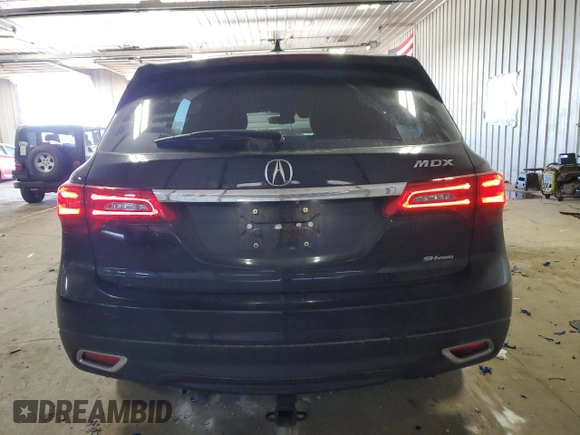 2014 Acura MDX Technology with VIN 5FRYD4H48EB021045, listed as a Copart auction lot 56989335 with 225,400 mi miles and Non repairable. Bid and sale history available at DreamBid. Image 6.