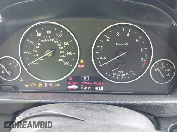 2014 BMW 3 Series 328i with VIN WBA3C1C5XEK107826, listed as a IAAI auction lot 42481701 with 104,151 mi miles and . Bid and sale history available at DreamBid. Image 7.