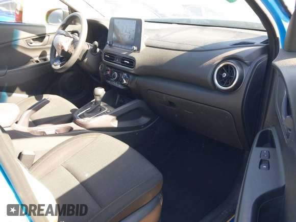 2022 Hyundai Kona SEL with VIN KM8K62AB3NU891349, listed as a IAAI auction lot 41860744 with 22,991 mi miles and . Bid and sale history available at DreamBid. Image 5.