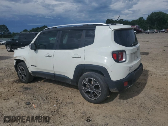 2017 Jeep Renegade Limited with VIN ZACCJBDB3HPE88030, listed as a Copart auction lot 60528245 with 101,606 mi miles and Salvage title. Bid and sale history available at DreamBid. Image 2.