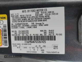 2016 Ford Mustang V6 with VIN 1FA6P8AM7G5261425, listed as a Copart auction lot 51451935 with 74,602 mi miles and Salvage Title. Bid and sale history available at carsss.com. Image 14.