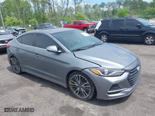 2018 Hyundai Elantra Sport with VIN KMHD04LB0JU597002, listed as a IAAI auction lot 41983087 with 95,583 mi miles. Bid and sale history available at carsss.com. Image 1.