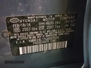2016 Hyundai Sonata Hybrid SE with VIN KMHE24L15GA037556, listed as a Copart auction lot 80728553 with 90,676 mi miles. Bid and sale history available at carsss.com. Image 12.