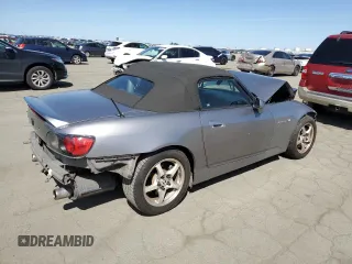 2003 Honda S2000 with VIN JHMAP11483T006461, listed as a Copart auction lot 52099995 with 187,376 mi miles and Salvage Title. Bid and sale history available at DreamBid. Image 3.