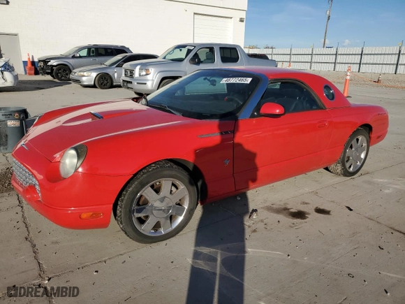 2002 Ford Thunderbird w/Hardtop Premium with VIN 1FAHP60A82Y118169, listed as a Copart auction lot 48772465 with NaN miles and Salvage Title. Bid and sale history available at carsss.com. Image 1.