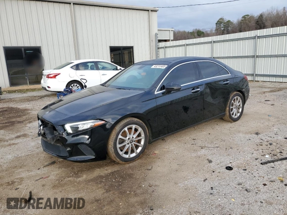 2020 Mercedes-Benz A 220 with VIN W1K3G4EB6LW044215, listed as a Copart auction lot 43212485 with 58,428 mi miles and Salvage Title. Bid and sale history available at DreamBid. Image 1.