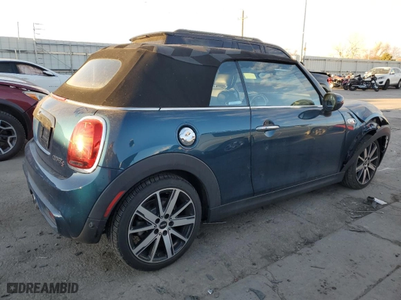 2021 MINI Convertible Cooper S with VIN WMWWJ5C03M3M10924, listed as a Copart auction lot 84872234 with NaN miles and Salvage Title. Bid and sale history available at carsss.com. Image 3.