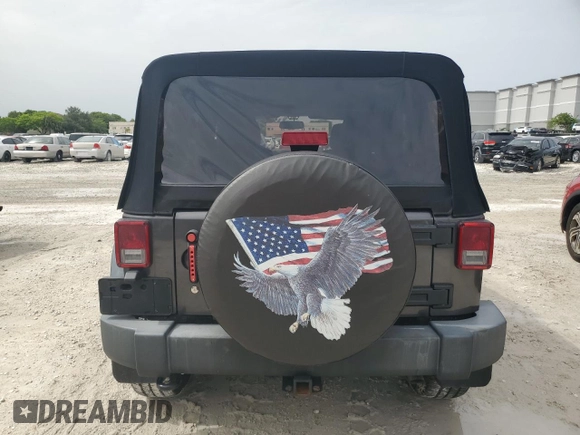 2017 Jeep Wrangler Unlimited Sport with VIN 1C4HJWDG5HL597733, listed as a Copart auction lot 59278195 with 99,156 mi miles and Salvage title. Bid and sale history available at DreamBid. Image 6.