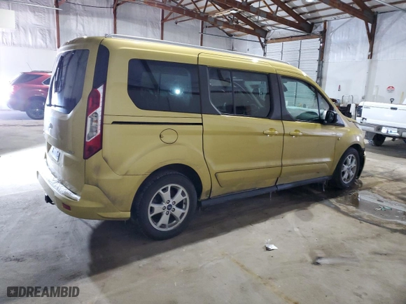 2014 Ford Transit Connect Wagon XLT with VIN NM0GE9F71E1142509, listed as a Copart auction lot 89322645 with 0 mi miles and Salvage Title. Bid and sale history available at carsss.com. Image 3.