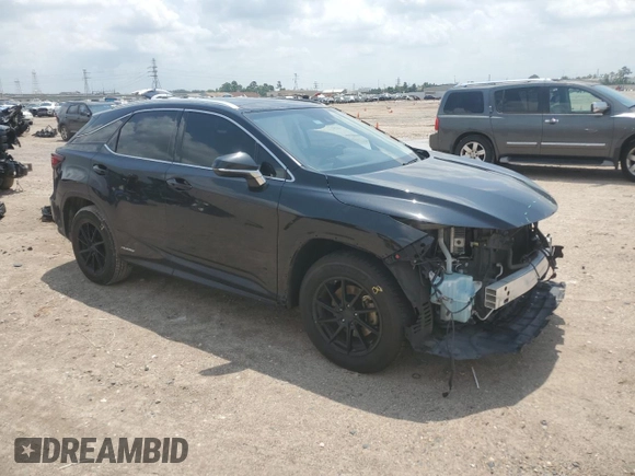2018 Lexus RX 450h with VIN 2T2BGMCA5JC023549, listed as a Copart auction lot 54777435 with 90,014 mi miles and Salvage title. Bid and sale history available at DreamBid. Image 4.