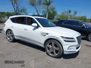 2024 Genesis GV80 z VIN KMUHCESC5RU205007, wystawiony jako IAAI lot #42217995 z przebiegiem Nie podano mil oraz . Historia ofert i sprzedaży dostępna na DreamBid. Obrazek 1.