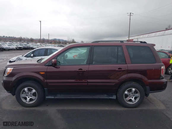2007 Honda Pilot EX-L with VIN 2HKYF18747H508428, listed as a IAAI auction lot 41698817 with 191,216 mi miles. Bid and sale history available at carsss.com. Image 14.