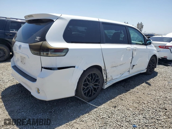 2015 Toyota Sienna SE with VIN 5TDXK3DC6FS656949, listed as a Copart auction lot 54114955 with 112,642 mi miles and Salvage Title. Bid and sale history available at DreamBid. Image 3.
