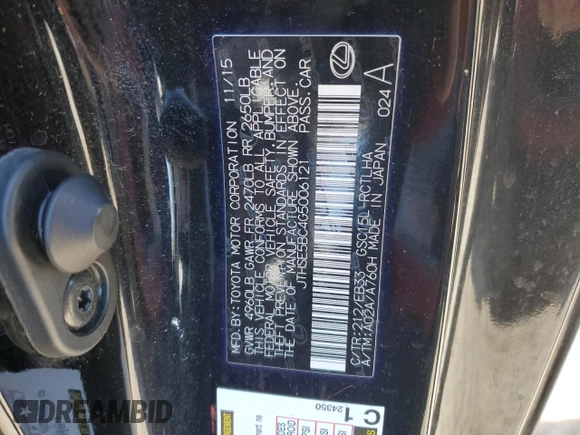 2016 Lexus RC 350 F Sport z VIN JTHSE5BC4G5006121, wystawiony jako Copart lot #46882325 z przebiegiem 95 520 mil mil oraz Szkoda całkowita • Salvage title. Historia ofert i sprzedaży dostępna na DreamBid. Obrazek 12.