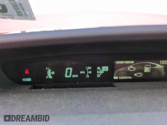 2013 Toyota Prius One with VIN JTDKN3DUXD0341856, listed as a Copart auction lot 53946985 with 123,059 mi miles and Salvage Title. Bid and sale history available at DreamBid. Image 9.
