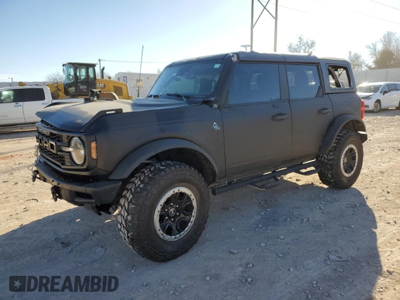 2021 Ford Bronco with VIN 1FMEE5DH0MLA77066, listed as a Copart auction lot 87551145 with 62,610 mi miles and Salvage title. Bid and sale history available at DreamBid. Image 1.