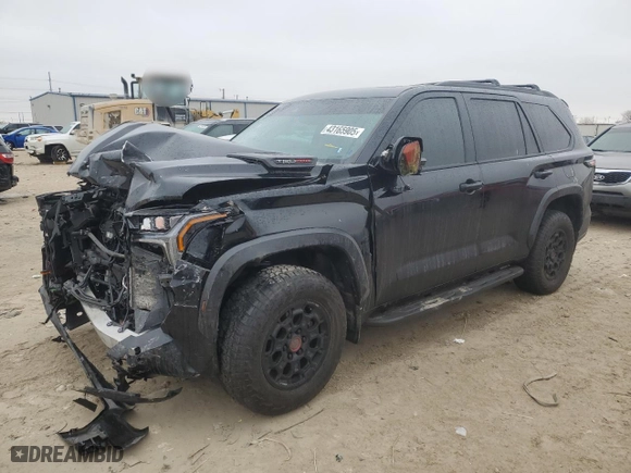 2023 Toyota Sequoia SR5 with VIN 7SVAAABA6PX016420, listed as a Copart auction lot 43165905 with 0 mi miles and Salvage Title. Bid and sale history available at carsss.com. Image 1.