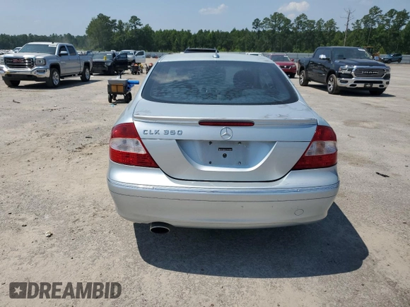 2008 Mercedes-Benz CLK 350 with VIN WDBTJ56H78F249908, listed as a Copart auction lot 61868015 with 124,620 mi miles and Salvage title. Bid and sale history available at DreamBid. Image 6.
