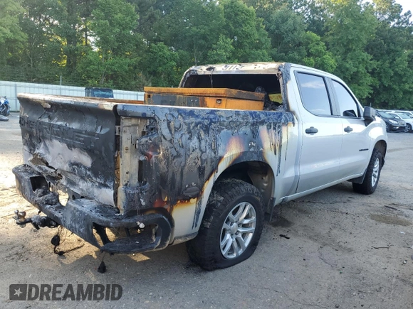 2021 Chevrolet Silverado 1500 Work Truck with VIN 1GCUYAEF1MZ189238, listed as a Copart auction lot 62217434 with Not Provided miles and Salvage Title. Bid and sale history available at DreamBid. Image 3.