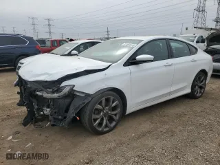2015 Chrysler 200 S with VIN 1C3CCCDG4FN757397, listed as a Copart auction lot 51187515 with 87,775 mi miles and Salvage Title. Bid and sale history available at carsss.com. Image 1.